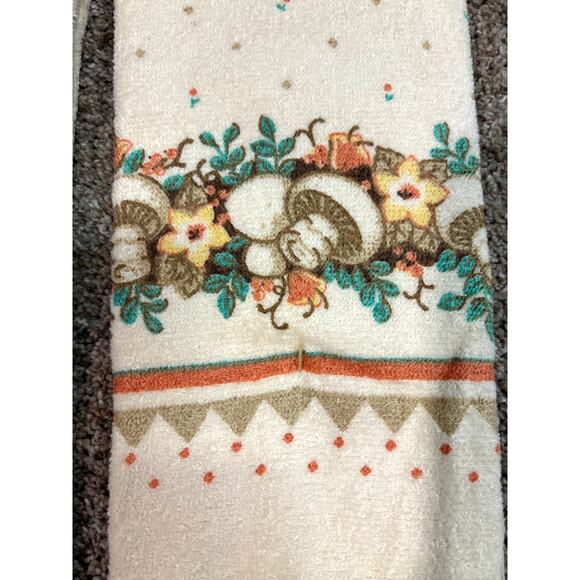 Vintage Kitchen | Vintage 70 Pair of Vintage Mushrooms Kitchen Towels Cannon Made In USA NOS Boho Decor